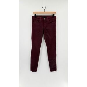 Joe's Jeans The Skinny Pants Stretch Mid Rise Womens 28/6 Burgundy Fall Fashion